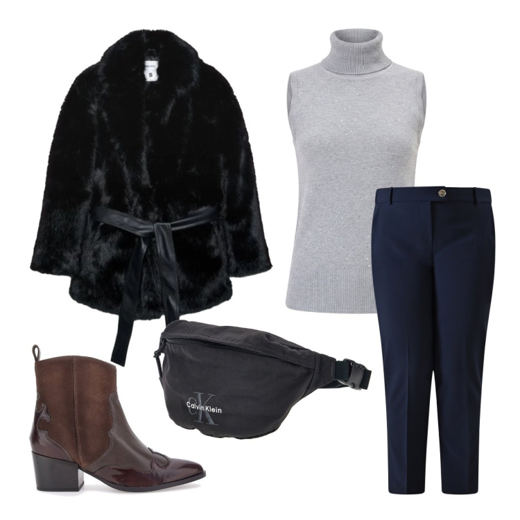 Outfit donna - Trench challenge di stile. Stile Basic per Tutti i giorni. Abbinamento con camicie a manica corta, pantaloni, trench, stivaletti texani, marsupi.