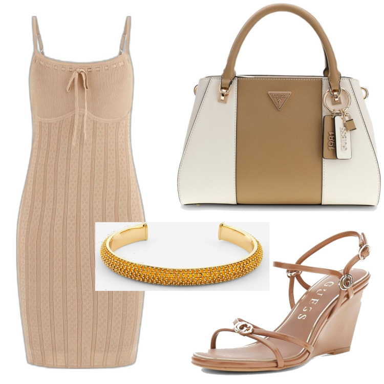 Outfit mujer - Urban style. Estilo Urban para Todos los días. Combinación con sandalias de piel, bolsos de mano, pulseras, vestidos cortos.