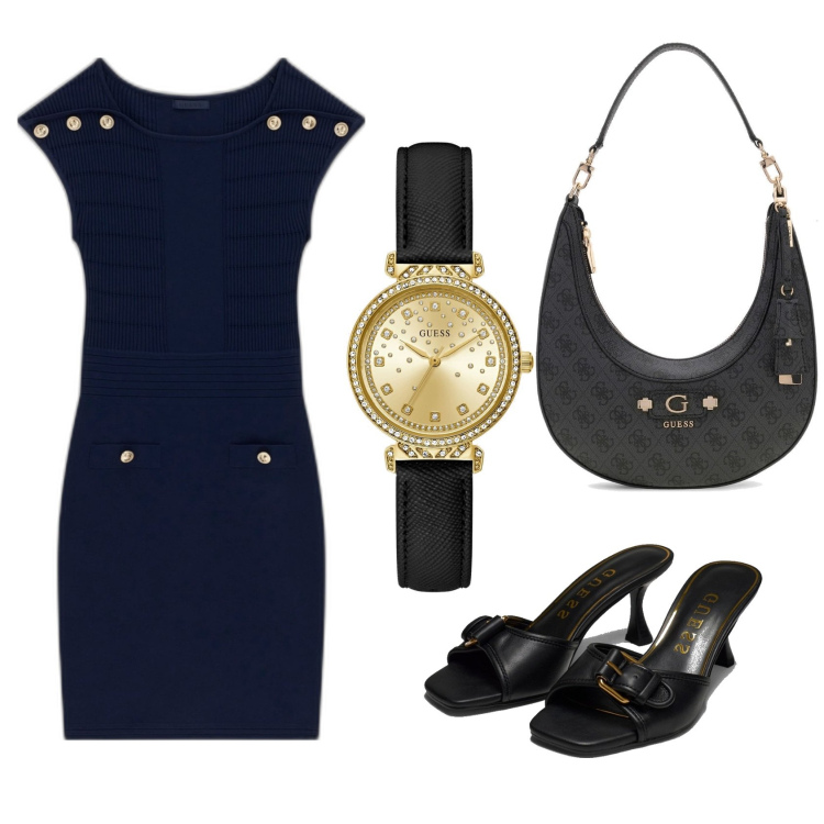 Outfit mujer - Urban style. Estilo Urban para Todos los días. Combinación con sandalias de piel, bolsos de hombro, relojes analógicos, vestidos cortos.