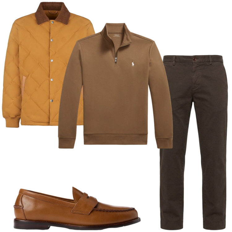 Outfit uomo - Total look #2489221. Stile Casual per Ufficio. Abbinamento con pantaloni, scarpe stringate, pullovers, giacche.