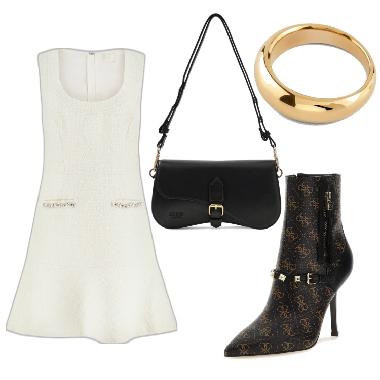 Outfit mujer - Urban style. Estilo Urban para Todos los días. Combinación con anillos, botines, vestidos midi/longuettes, bandoleras.