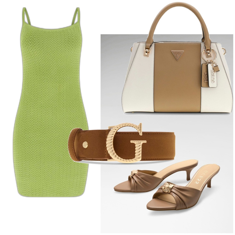 Outfit mujer - Urban style. Estilo Urban para Todos los días. Combinación con vestidos cortos, sandalias de piel, bolsos de mano, cinturones.