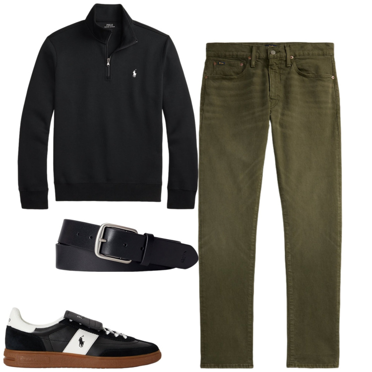 Outfit uomo - Total look #2489319. Stile Urban per Tutti i giorni. Abbinamento con cinture, jeans, sneakers, pullovers.