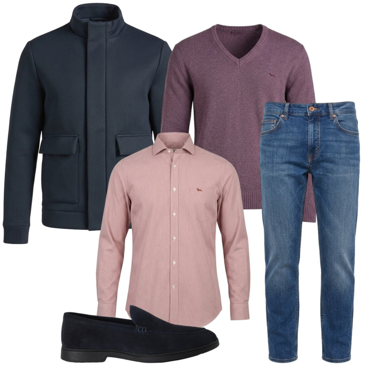 Outfit uomo - The New Everyday - Harmont & Blaine. Stile Trendy per Tutti i giorni. Abbinamento con giacche, jeans, scarpe stringate, maglieria, camicie.