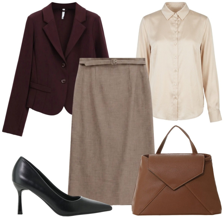 Outfit donna - Gilmore Style: Emily. Stile Vintage retrò per Tutti i giorni. Abbinamento con gonne longuette, blazer, borse a mano, décolleté, camicie.