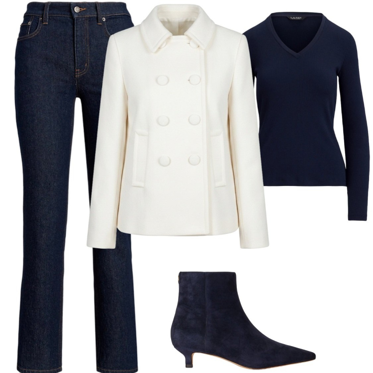 Outfit donna - I midi xappotti. Stile Chic per Ufficio. Abbinamento con jeans bootcut, stivaletti, maglieria, blazer.