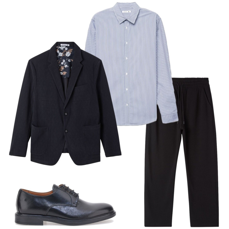 Outfit uomo - Total look #2489854. Stile Business/Elegante per Ufficio. Abbinamento con giacche, camicie, pantaloni, scarpe stringate.