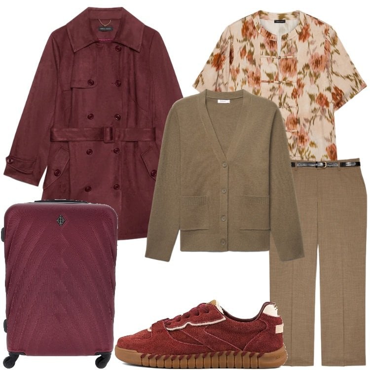 Outfit donna - Mid Season Sale - Autumn Upgrade. Stile Basic per Tutti i giorni. Abbinamento con bluse, trench, pantaloni, cardigans, sneakers, valigie.