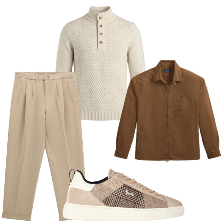 Outfit uomo - Sei molto carino. Stile Trendy per Ufficio. Abbinamento con sneakers, pullovers, pantaloni, cappotti.