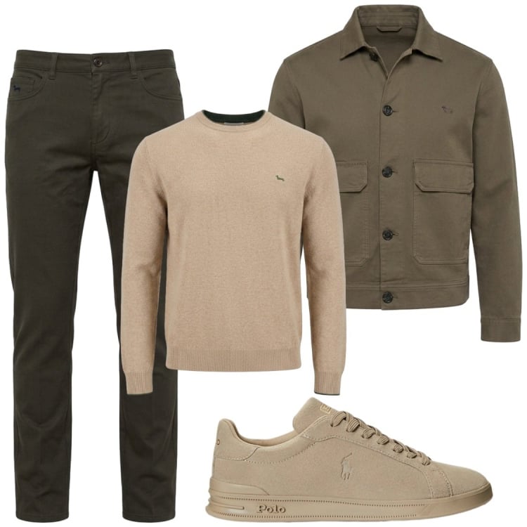 Outfit uomo - Total look #2490605. Stile Trendy per Tutti i giorni. Abbinamento con maglieria, cappotti, pantaloni, sneakers.
