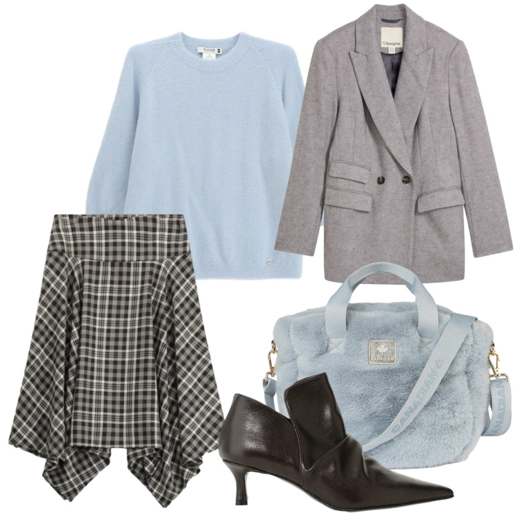 Outfit donna - Tote irresistibile. Stile Casual per Tutti i giorni. Abbinamento con stivaletti, gonne longuette, maglieria, borse tote, blazer.