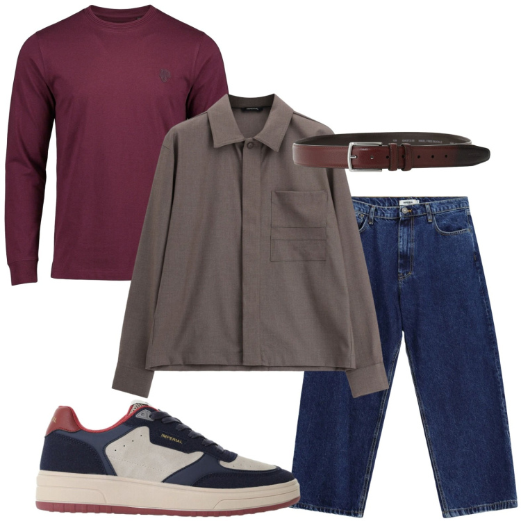 Outfit uomo - Giacca camicia. Stile Casual per Tutti i giorni. Abbinamento con t-shirt, jeans, sneakers, cinture, cappotti.