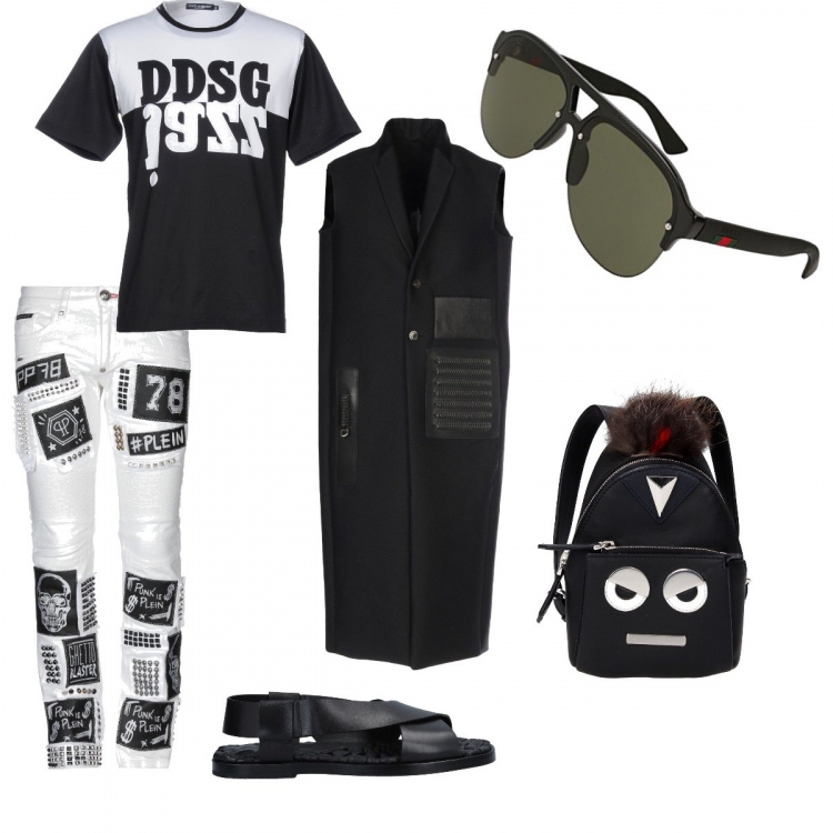 Outfit uomo - Papà alla moda. Stile Trendy per Tutti i giorni. Abbinamento con portachiavi.