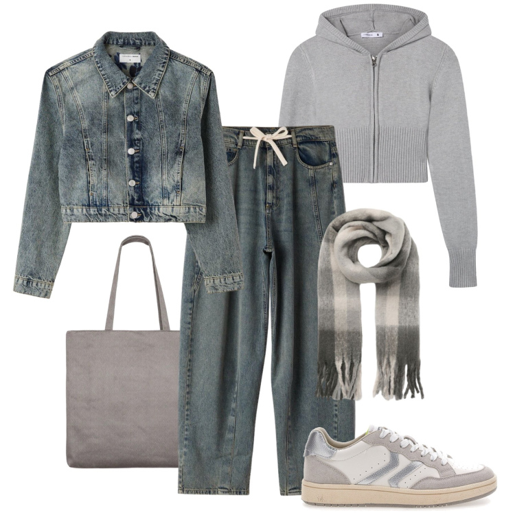Outfit donna - Terranova - Fall Mid Season Sale. Stile Urban per Tutti i giorni. Abbinamento con cappotti, felpe sportive, jeans, shopping bag, sciarpe, sneakers.