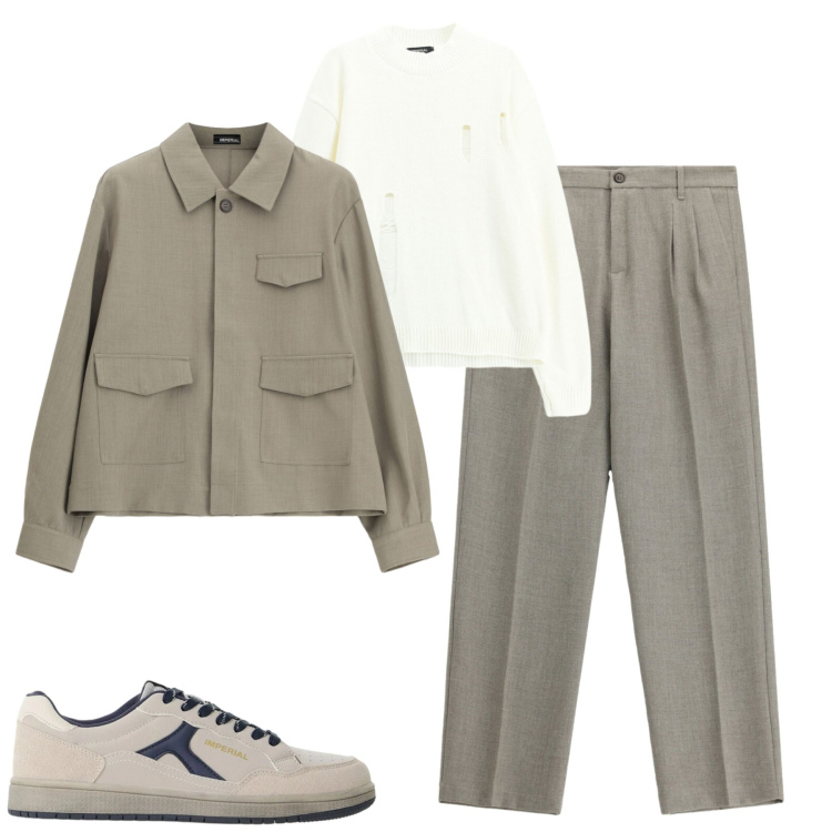 Outfit uomo - Urban vibes. Stile Urban per Tutti i giorni. Abbinamento con pantaloni, cappotti, maglieria, sneakers.