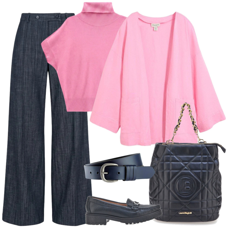 Outfit donna - Impeccabile, dal mattino fino alla sera. Stile Casual chic per Tutti i giorni. Abbinamento con pullovers, pantaloni, mocassini, kimono, cinture, zaini.