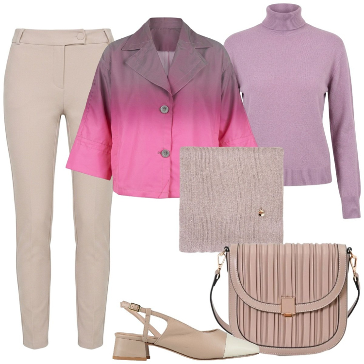 Outfit donna - Pomeriggio in compagnia. Stile Basic per Serata fuori. Abbinamento con borse a tracolla, pantaloni skinny, sciarpe, pullovers, cappotti, décolleté.