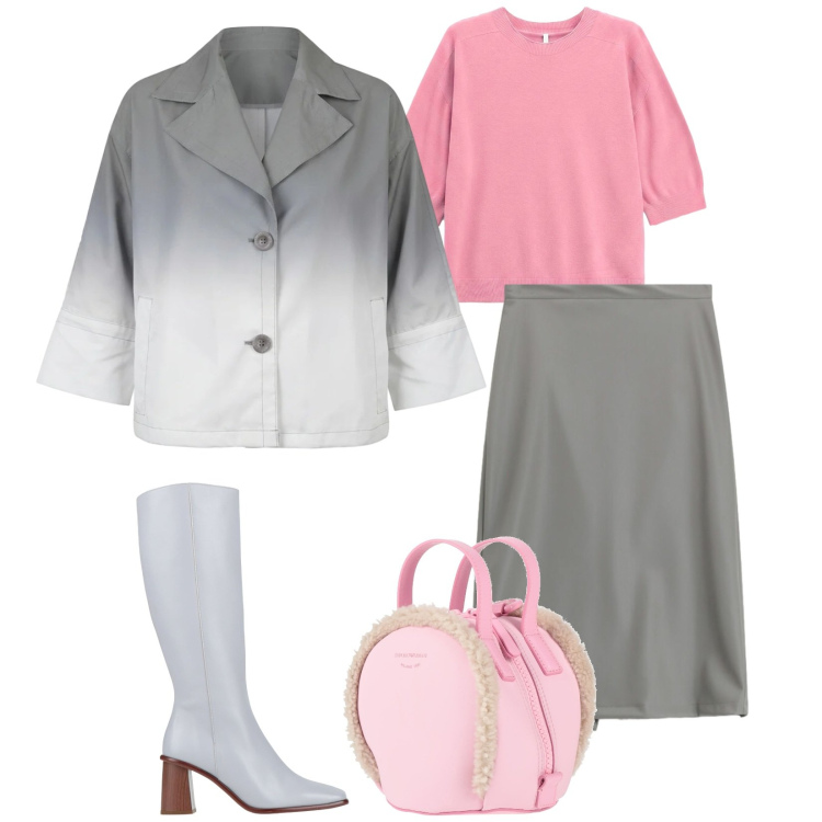 Outfit donna - Total look #2492279. Stile Chic per Tutti i giorni. Abbinamento con zaini, stivali, maglieria, gonne longuette, cappotti.