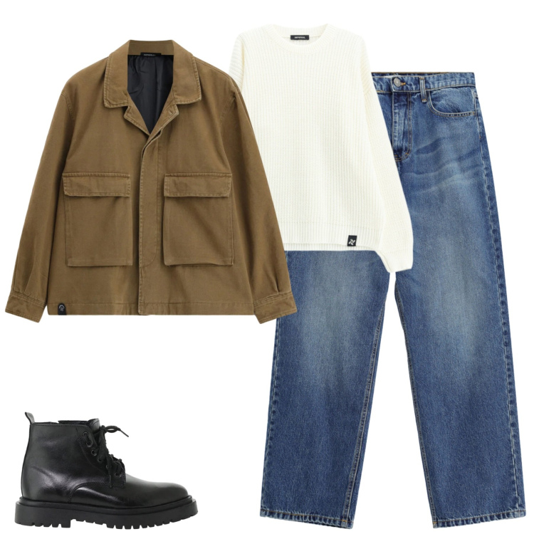 Outfit uomo - La giacca camicia. Stile Trendy per Tutti i giorni. Abbinamento con jeans, cappotti, maglieria, anfibi.