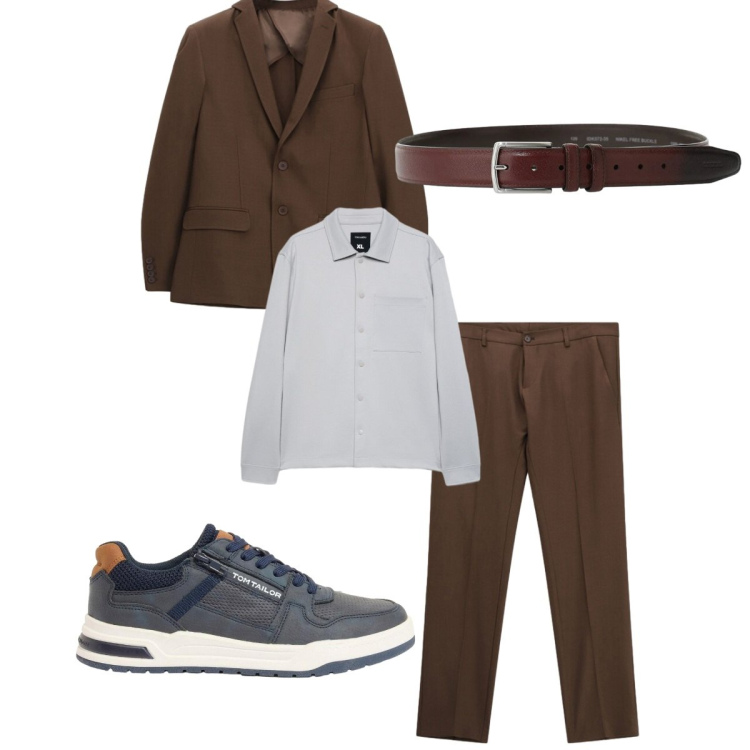Outfit uomo - Total look #2492515. Stile Business/Elegante per Tutti i giorni. Abbinamento con cinture, abiti, camicie, sneakers.