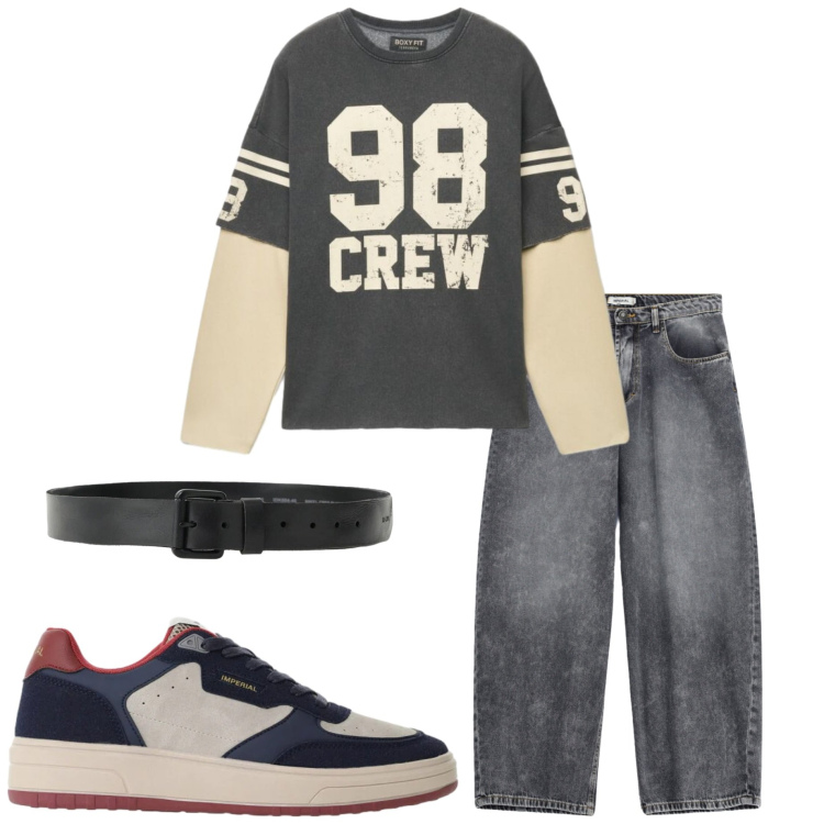 Outfit uomo - Casual style. Stile Casual per Tutti i giorni. Abbinamento con jeans, cinture, sneakers, felpe.