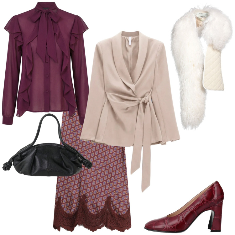 Outfit donna - Lo stile “Ladylike. Stile Chic per Tutti i giorni. Abbinamento con blazer, bluse, borse a mano, gonne longuette, décolleté, cinture.