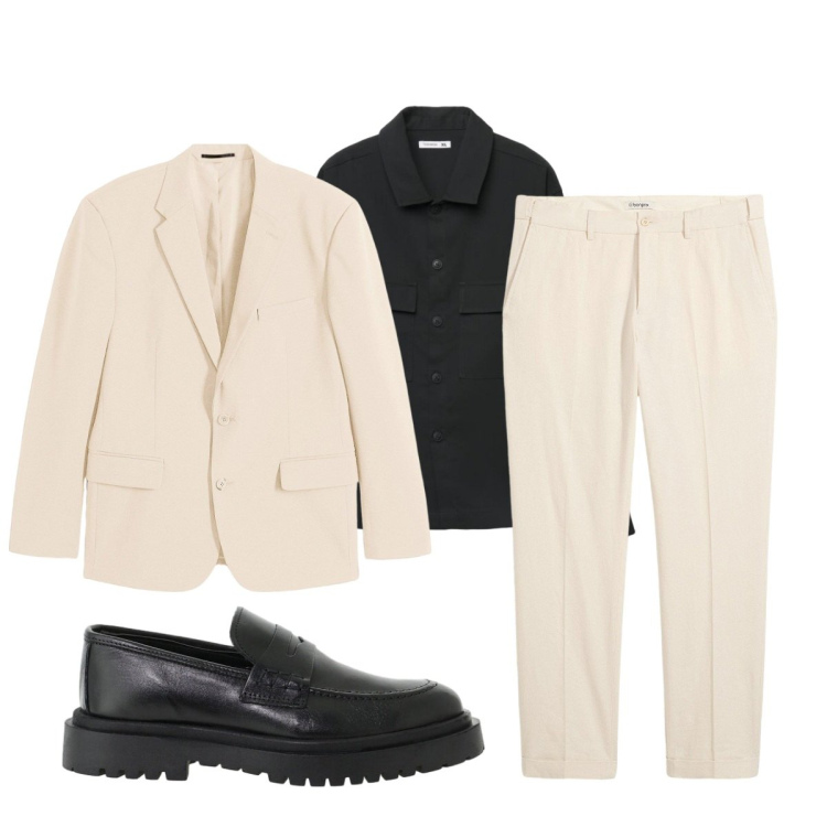 Outfit uomo - Total look #2492823. Stile Business/Elegante per Ufficio. Abbinamento con scarpe stringate, camicie, pantaloni, giacche.
