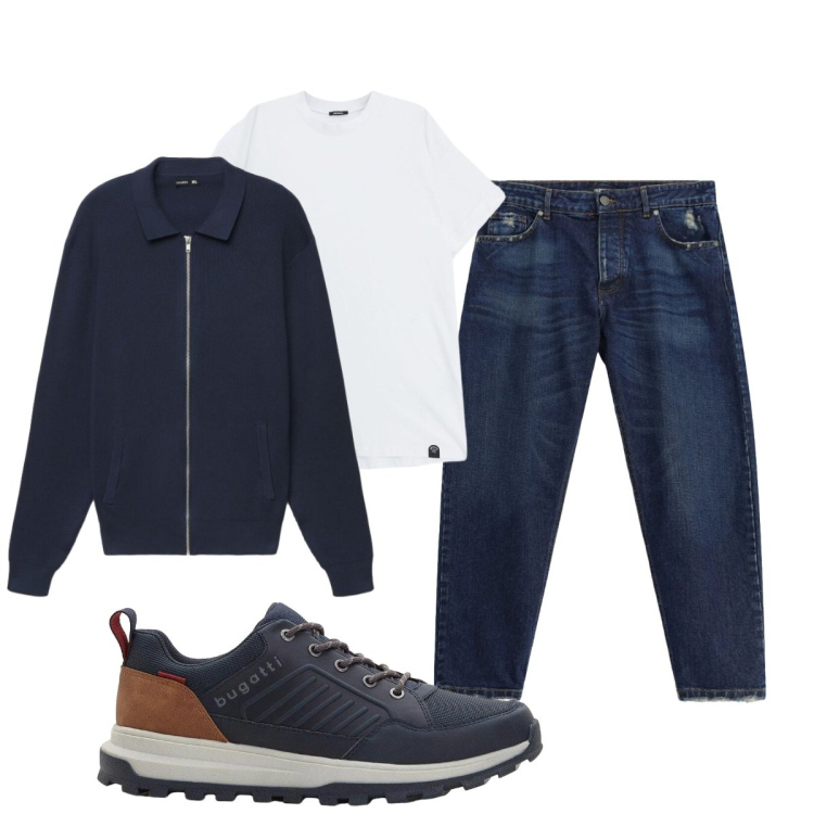 Outfit uomo - Total look #2492824. Stile Casual per Tutti i giorni. Abbinamento con jeans, t-shirt, felpe, sneakers.