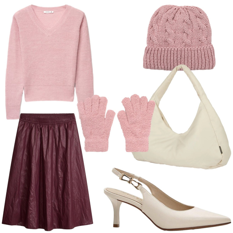 Outfit donna - Lo stile “Ladylike”. Stile Casual per Tutti i giorni. Abbinamento con borse a spalla, maglieria, berretti, guanti, décolleté, gonne.