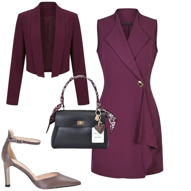 Outfit donna - Laurea. Stile Chic per Cerimonia. Abbinamento con vestiti asimmetrici, blazer, décolleté, borse a mano.