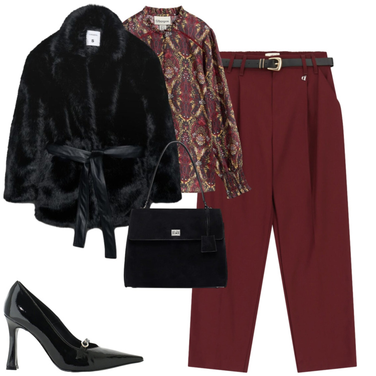 Outfit donna - A cena. Stile Trendy per Serata fuori. Abbinamento con décolleté, borse a mano, pantaloni, cappotti, tuniche.