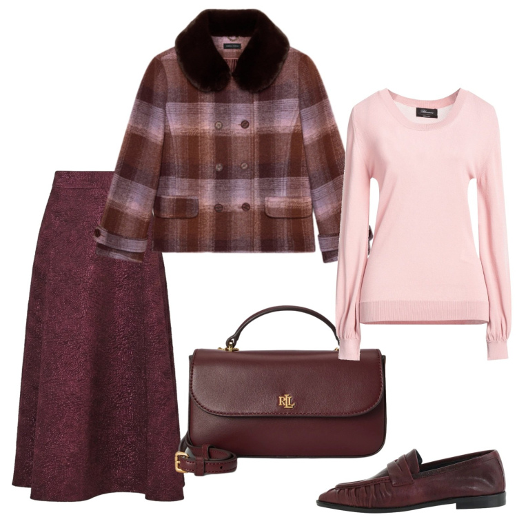 Outfit donna - La Capsule - Gonna lunga e mocassini. Stile Bon Ton per Tutti i giorni. Abbinamento con cappotti, borse a mano, gonne longuette, mocassini, pullovers.