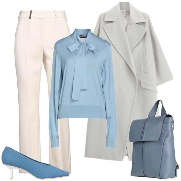 Outfit donna - Novembre non ti temo. Stile Basic per Tutti i giorni. Abbinamento con cappotti, pullovers, pantaloni, décolleté, zaini.