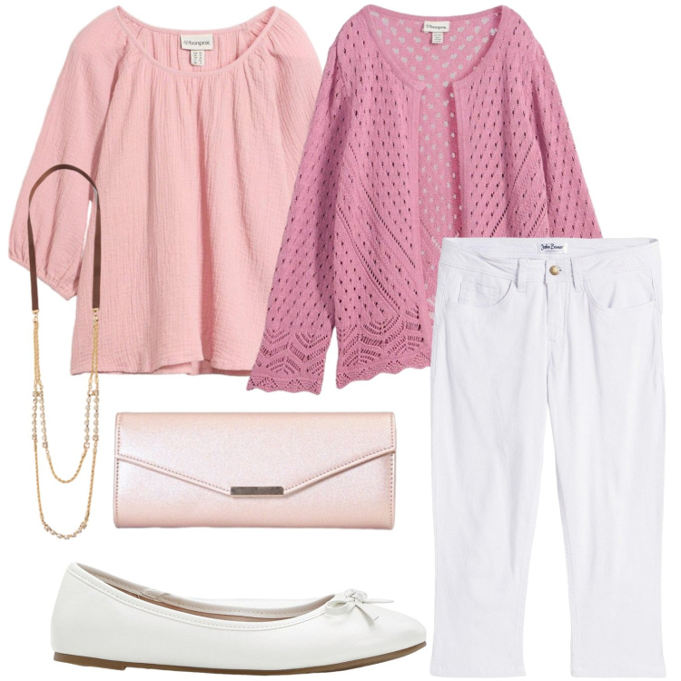 Outfit donna - Il cardigan del momento. Stile Basic per Tutti i giorni. Abbinamento con collane, clutch, tuniche, ballerine, jeans, cardigans.
