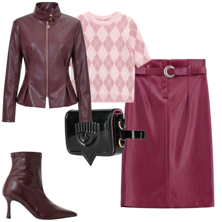 Outfit donna - Glam in ottobre. Stile Glamour per Tutti i giorni. Abbinamento con maglieria, gonne longuette, stivaletti, giacche, marsupi.