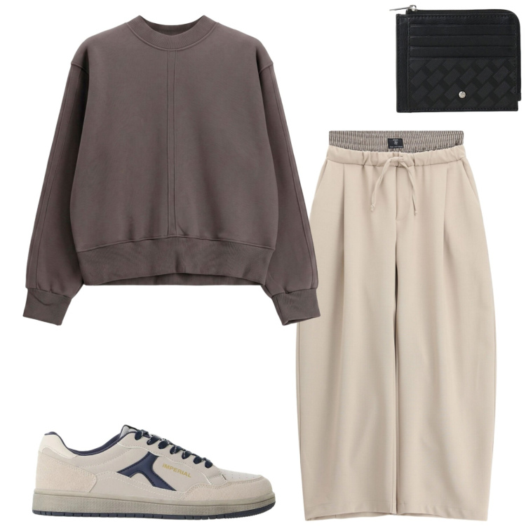 Outfit uomo - Imperial style. Stile Trendy per Tutti i giorni. Abbinamento con sneakers, pantaloni, felpe, portafogli.