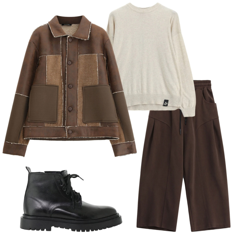 Outfit uomo - Imperial style. Stile Trendy per Tutti i giorni. Abbinamento con maglieria, anfibi, cappotti, pantaloni.
