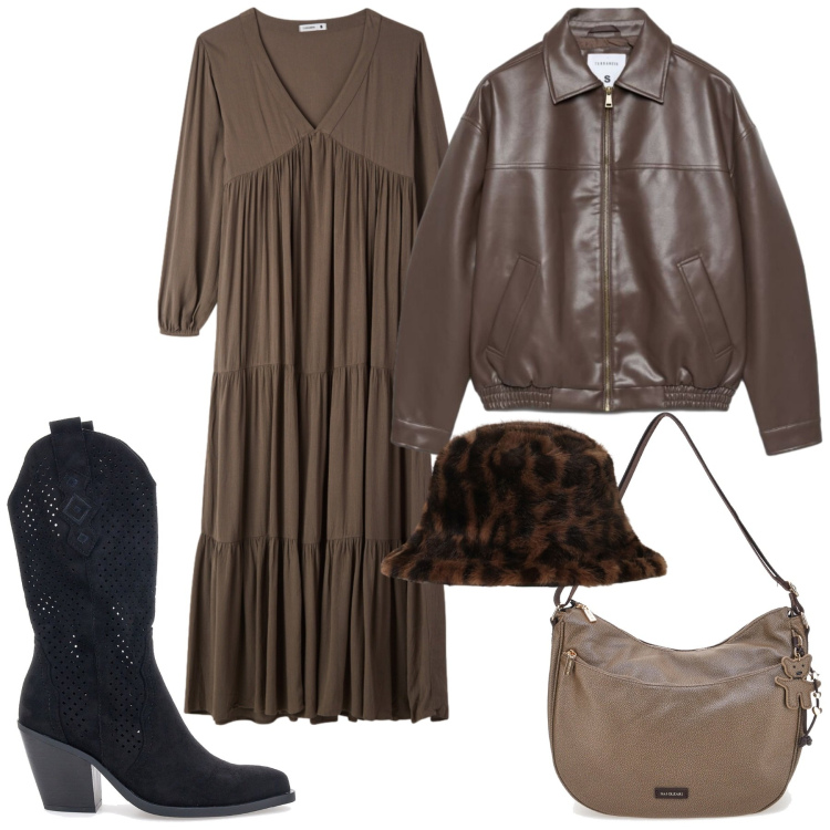 Outfit donna - Urban Fooprint: Ankle Boots e Texani. Stile Etnico per Tutti i giorni. Abbinamento con cappelli, vestiti lunghi, bomber, stivaletti texani, borse a spalla.