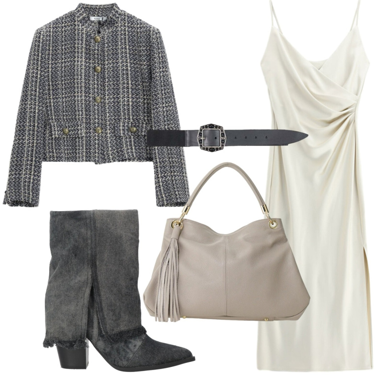 Outfit donna - Abito midi color ghiaccio. Stile Casual per Tutti i giorni. Abbinamento con cinture, borse a spalla, vestiti midi/longuette, cappotti, stivaletti.