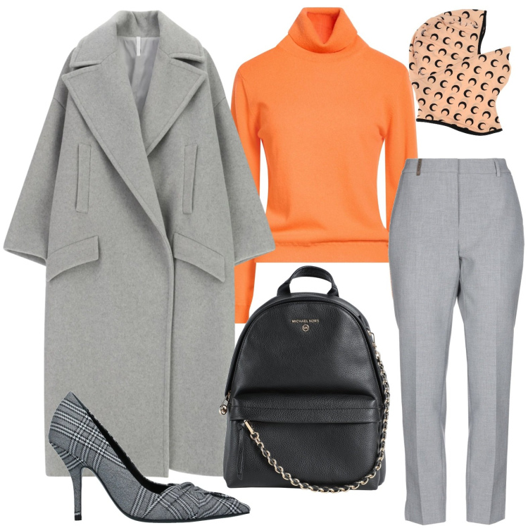 Outfit donna - Décolleté classica. Stile Casual per Ufficio. Abbinamento con cappotti, pantaloni, cappelli, maglieria, zaini, décolleté.
