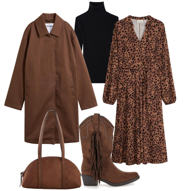 Outfit donna - Boho chic ogni giorno. Stile Boho per Tutti i giorni. Abbinamento con maglieria, stivaletti texani, borse a tracolla, trench, vestiti.