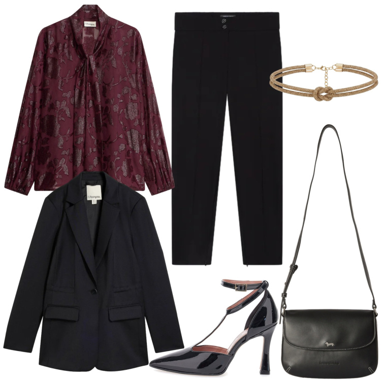 Outfit donna - La cintura gioiello. Stile Chic per Serata fuori. Abbinamento con borse a tracolla, pantaloni skinny, cinture, bluse, blazer, décolleté.