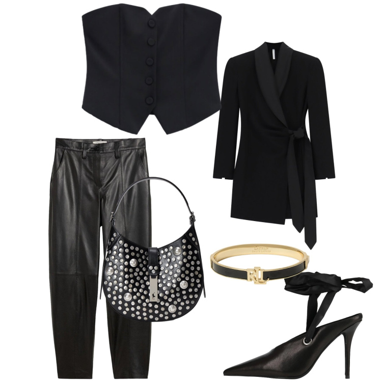 Outfit donna - Halloween movie icons. Stile Chic per Tutti i giorni. Abbinamento con vestiti corti, top, braccialetti, borse a spalla, décolleté, pantaloni.