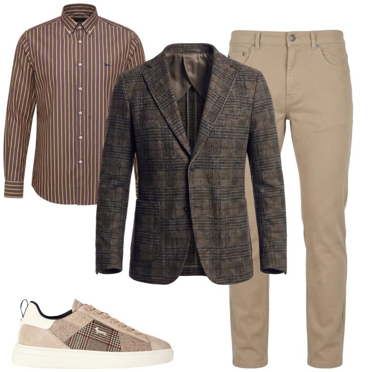 Outfit uomo - City. Stile Urban per Tutti i giorni. Abbinamento con sneakers, pantaloni, camicie, giacche.