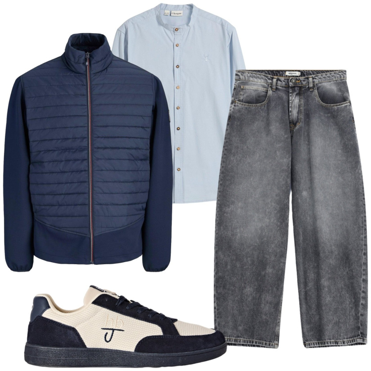 Outfit uomo - Total look #2495712. Stile Trendy per Tutti i giorni. Abbinamento con sneakers, jeans, camicie, giacche.