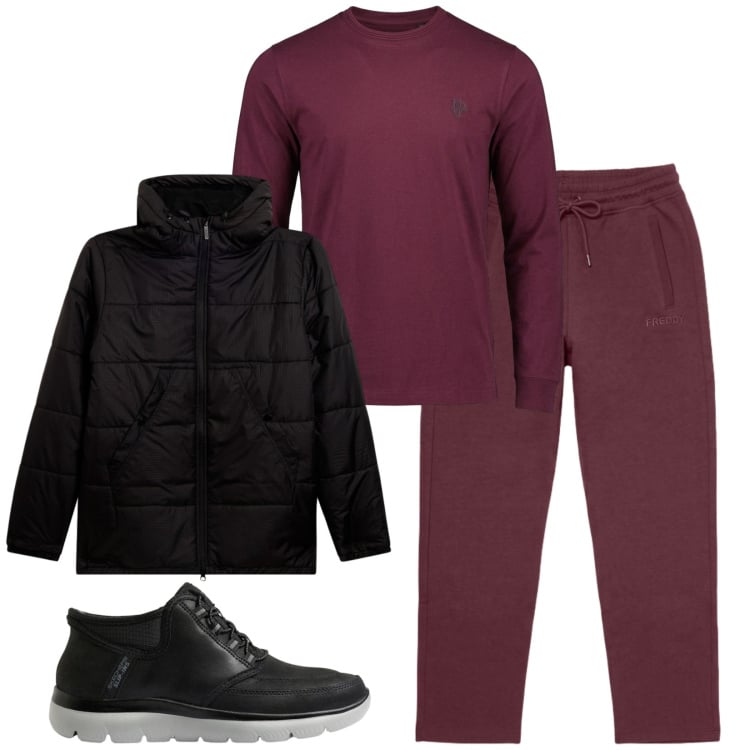 Outfit uomo - Total look #2495800. Stile Trendy per Tutti i giorni. Abbinamento con t-shirt, giacche, pantaloni, sneakers.