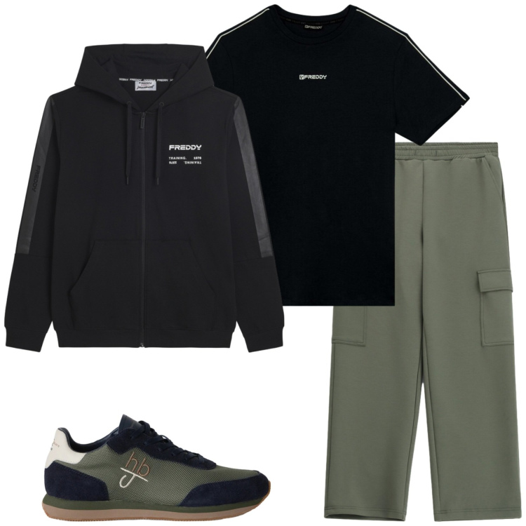Outfit uomo - Pants cargo. Stile Casual per Tutti i giorni. Abbinamento con sneakers, pantaloni cargo, t-shirt, felpe con cappuccio.