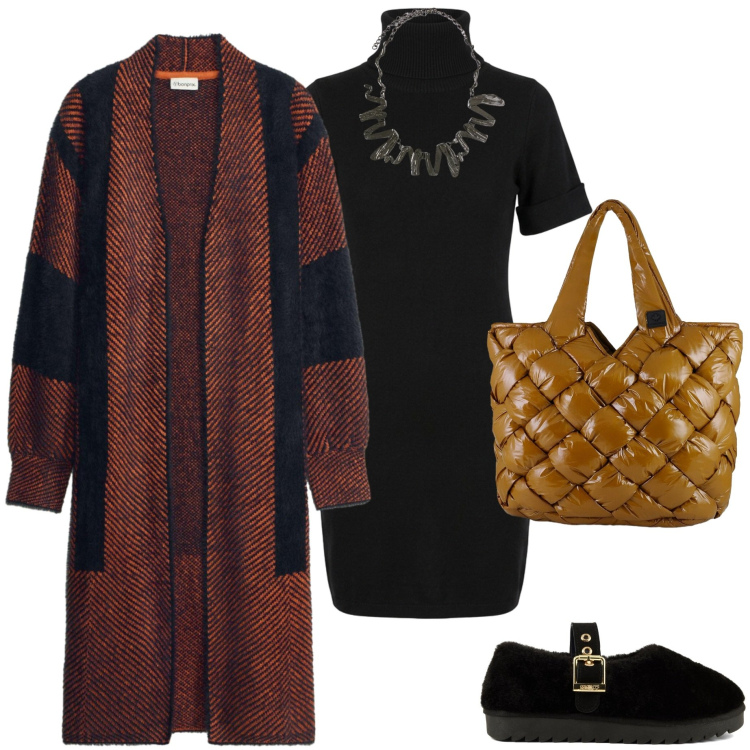 Outfit donna - Sunday branch. Stile Casual chic per Tutti i giorni. Abbinamento con ciondoli, borse tote, vestiti corti, ballerine, cardigans.