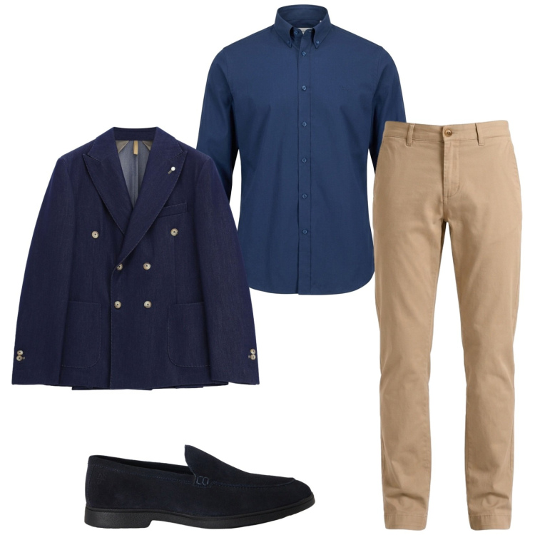 Outfit uomo - Total look #2496169. Stile Business/Elegante per Serata speciale. Abbinamento con camicie, scarpe stringate, pantaloni, giacche.