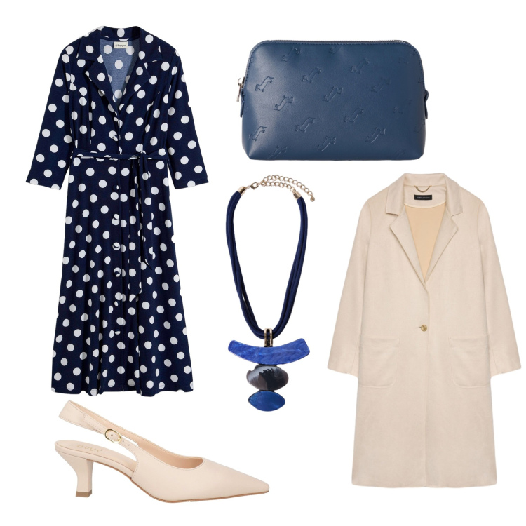 Outfit donna - Una zebra a pois !. Stile Bon Ton per Serata fuori. Abbinamento con pochette, ciondoli, cappotti, décolleté, vestiti chemisier.